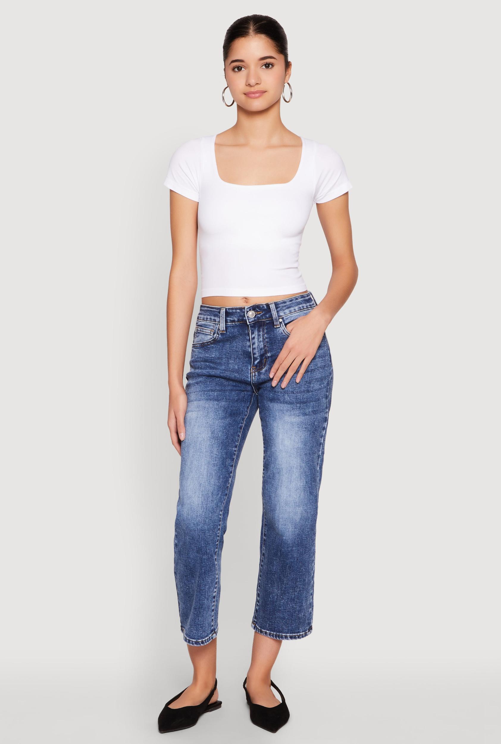 Womens Seamless Square Neck Crop Top Product Image