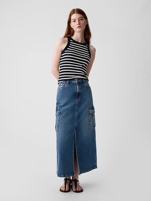 Modern Rib Halter Tank Top Product Image