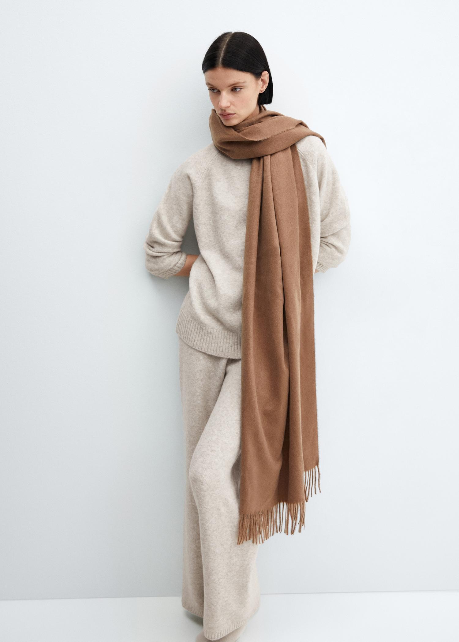 Long knitted pants - Women | MANGO USA Product Image