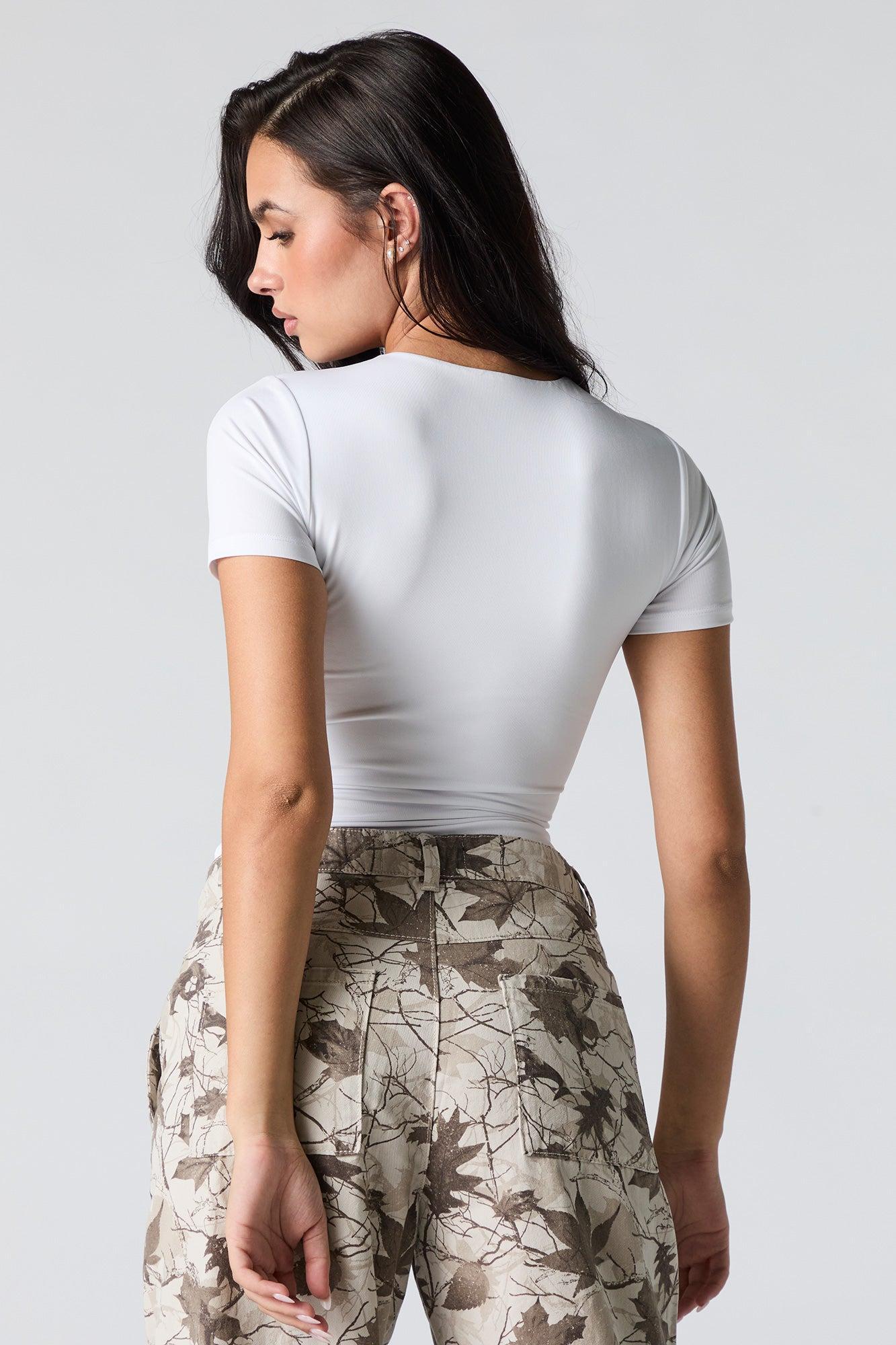 Contour Round Neck Short Sleeve Bodysuit Female Product Image