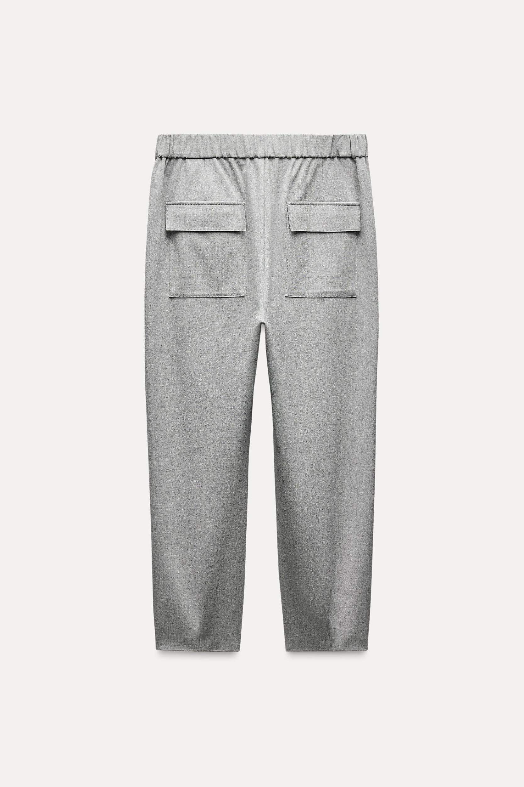TAPERED FIT PLEATED HEM PANTS Product Image
