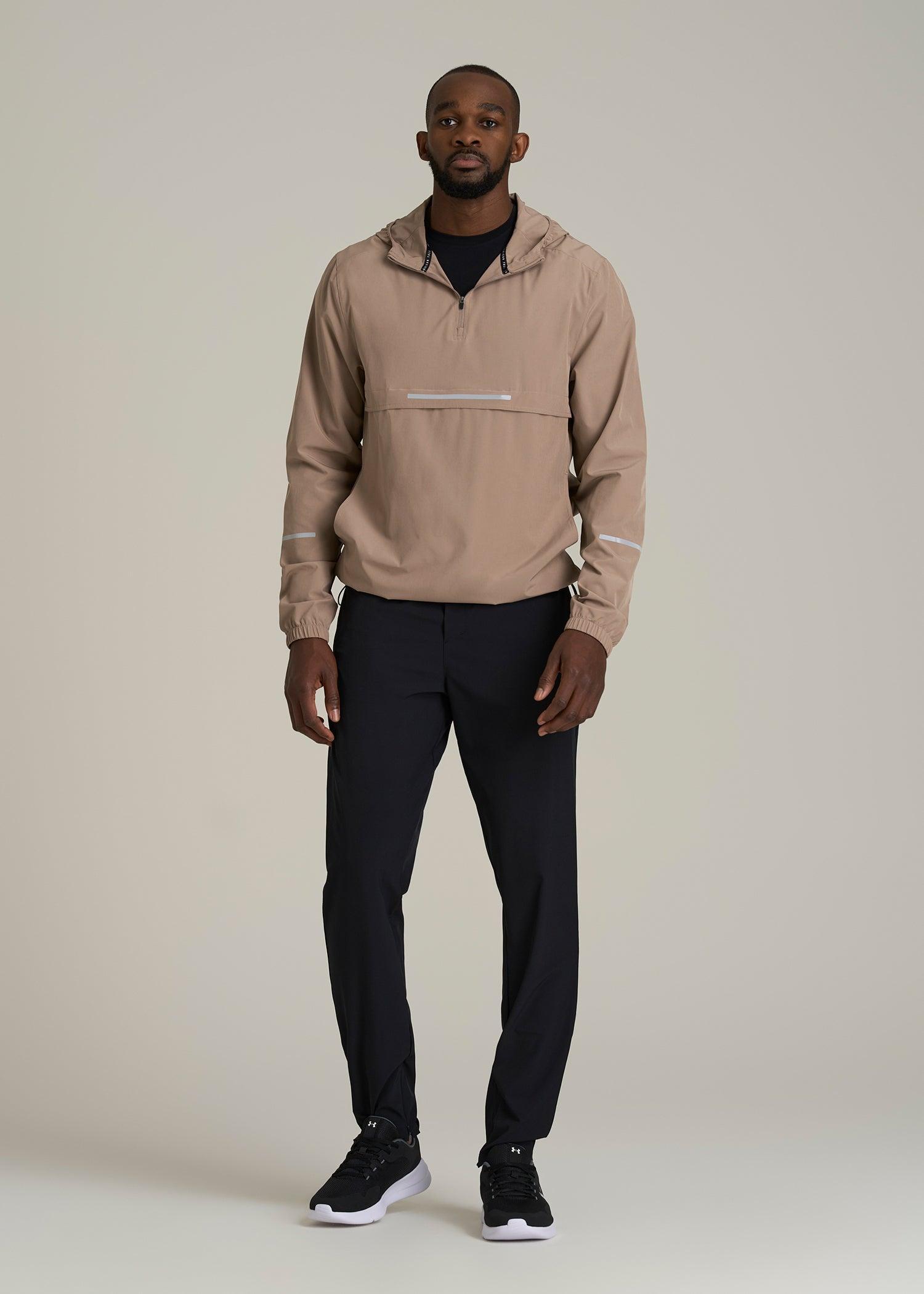 Featherweight Packable Anorak for Tall Men in Dark Sand Male Product Image