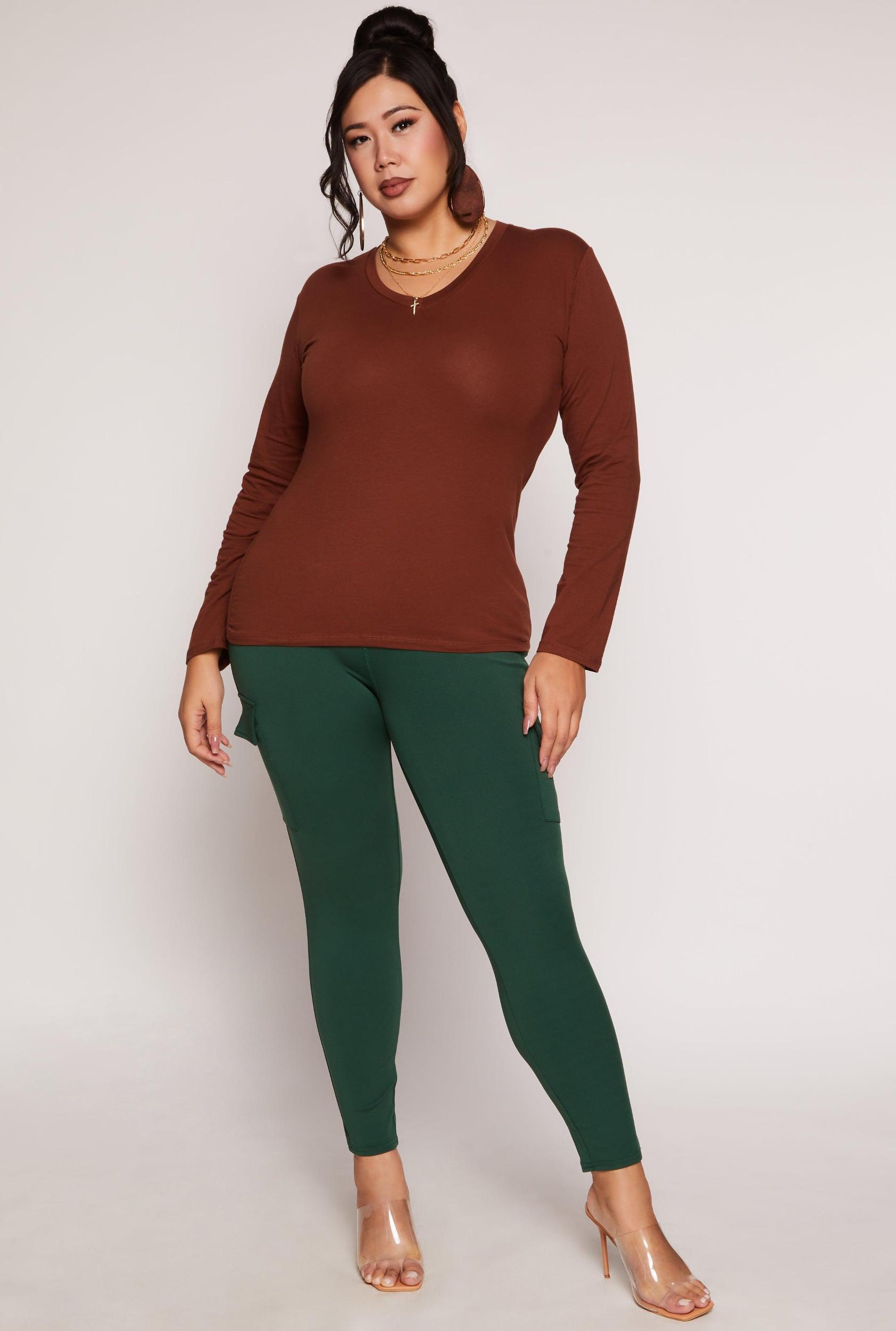 Womens Plus Size Cargo Pocket Leggings Product Image