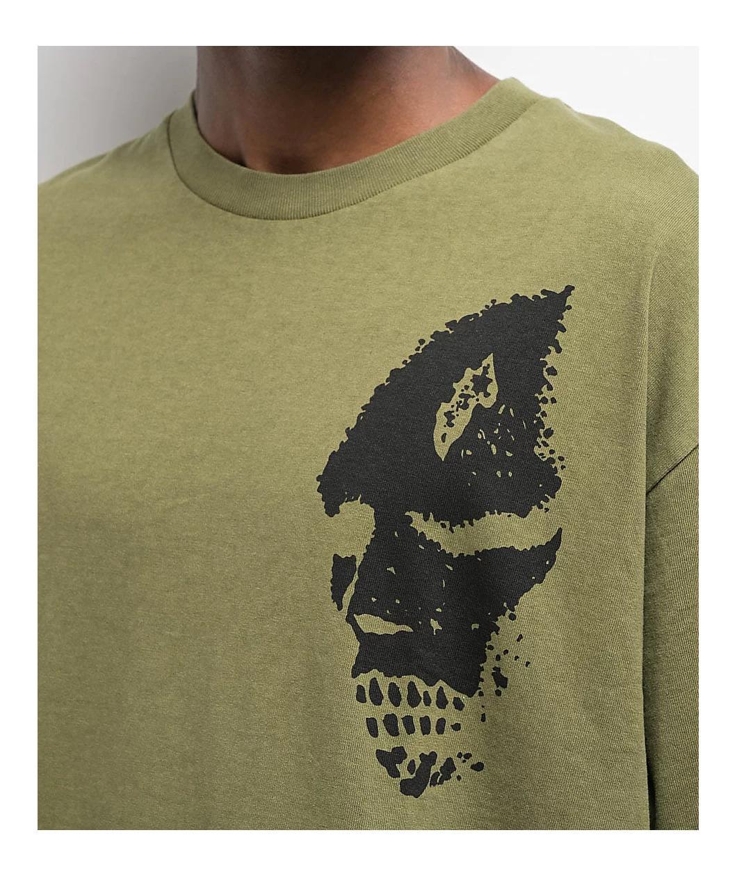 Vans Mike Gigliotti Skull Grape Leaf Green T-Shirt Product Image