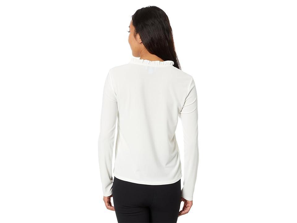 CeCe Long Sleeve Half Placket Knit Blouse (New Ivory) Women's Clothing Product Image