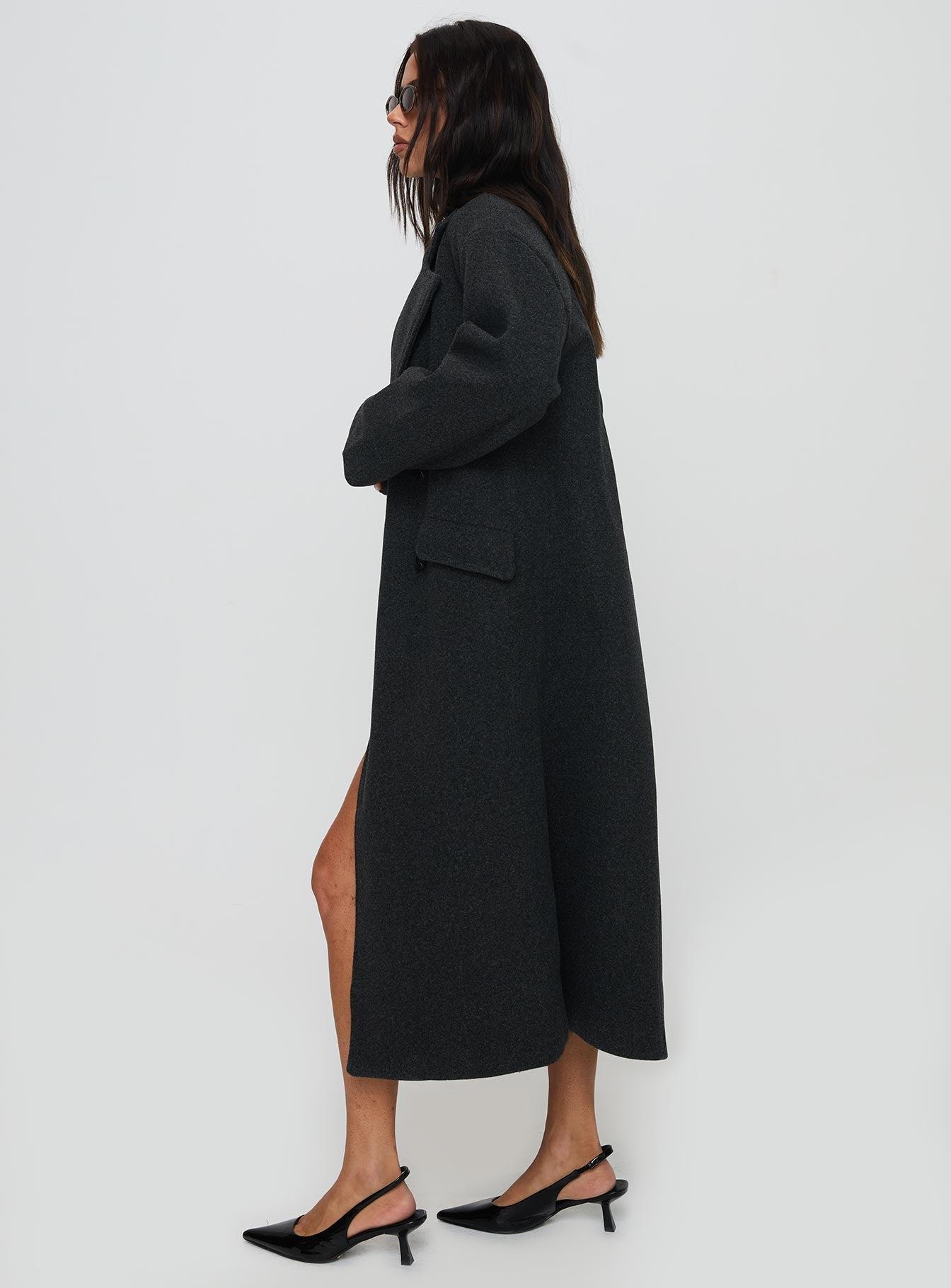 Night Shift Trench Coat Dark Grey Product Image