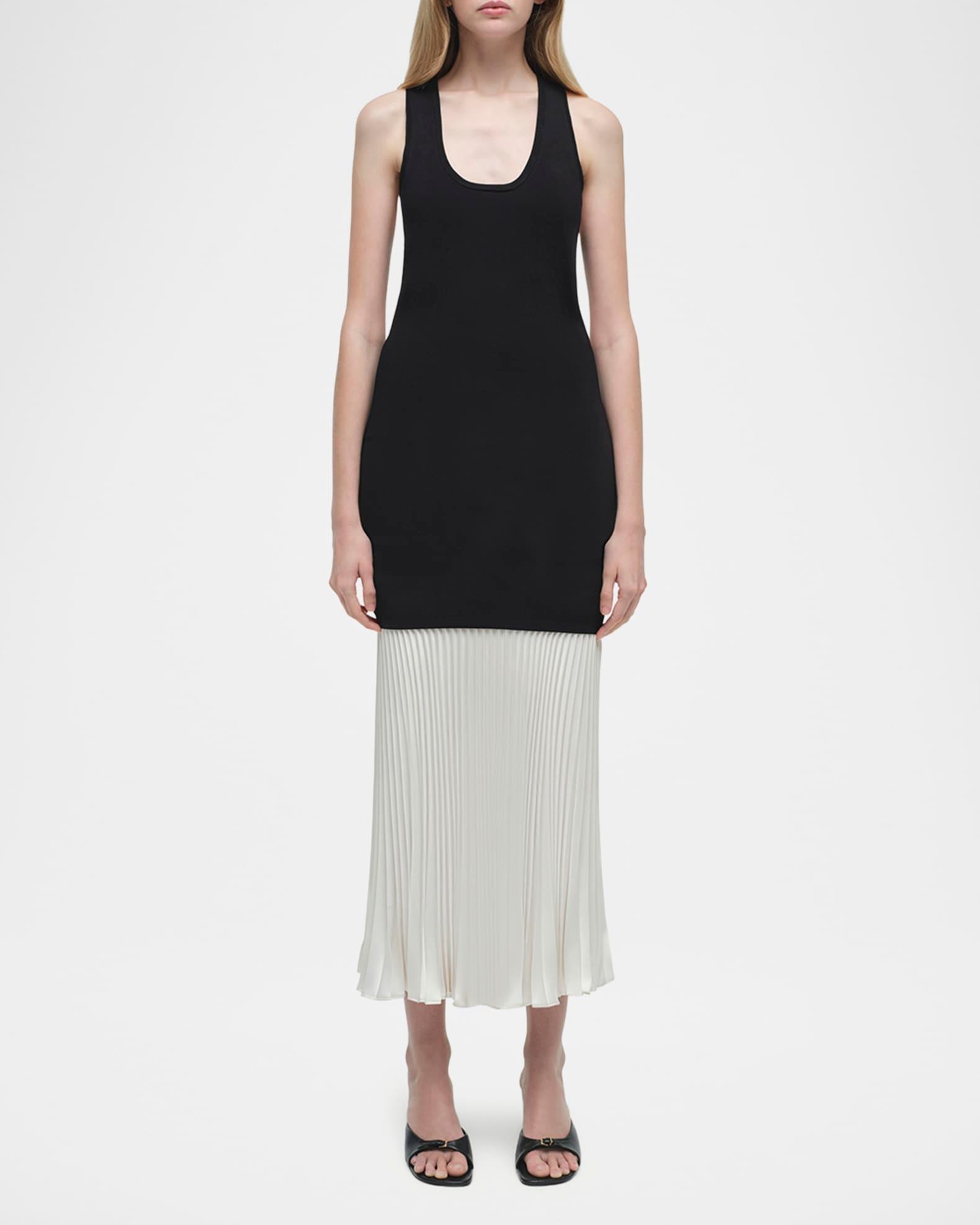 Zaden Sleeveless Combo Midi Dress Product Image