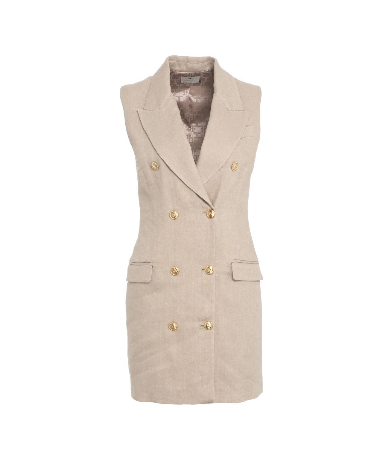 Linen blend mini dress Product Image
