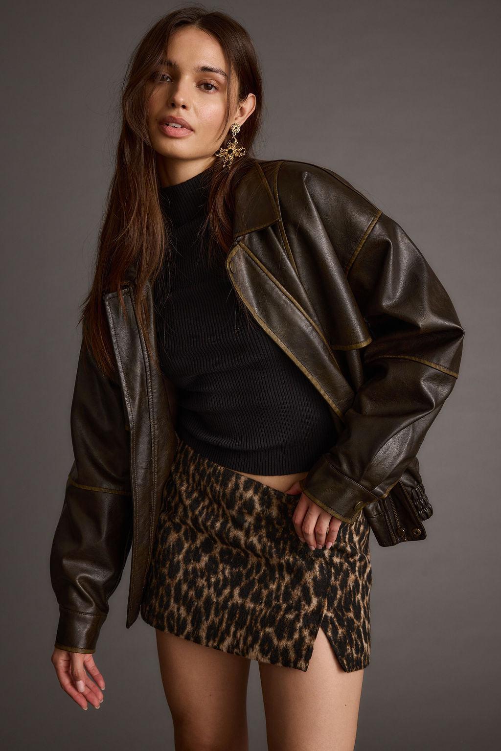 Sahara Leopard Micro Mini Skirt Product Image