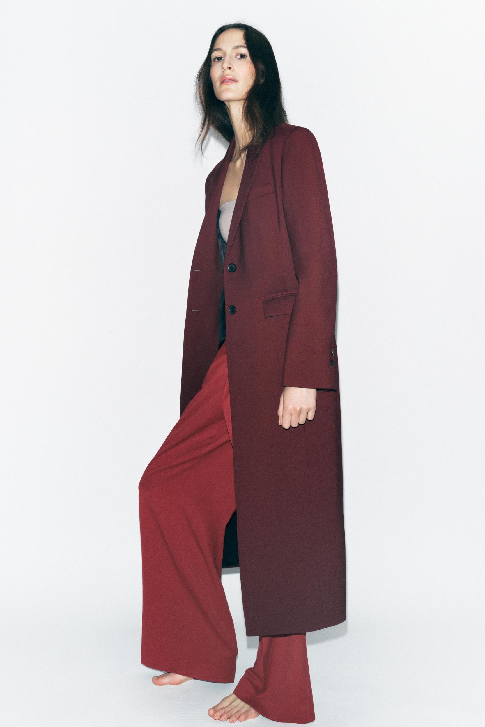 LONG FITTED COAT ZW COLLECTION Product Image