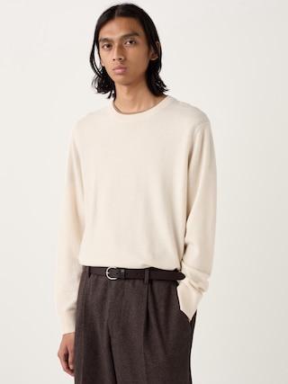 Mens Cashmere Sweater Natural 3XL UNIQLO US Product Image