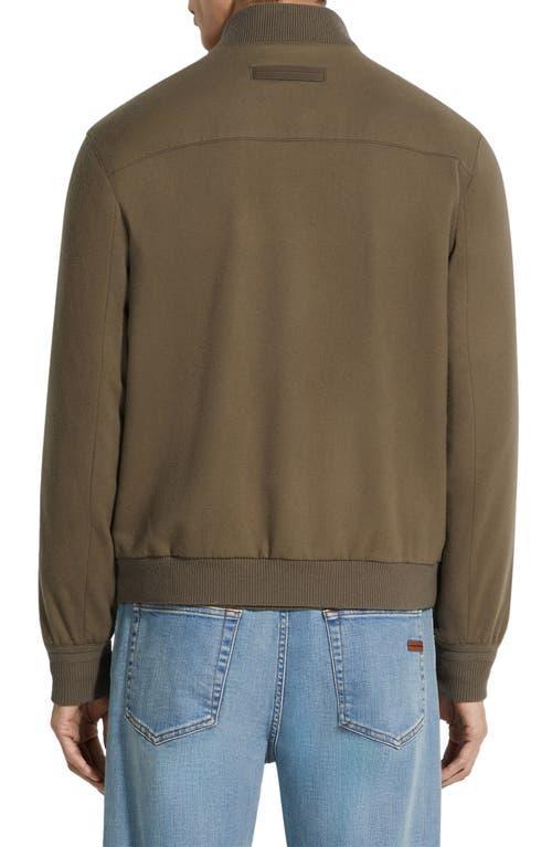 ZEGNA Oasi Cashmere Elements Blouson In Khaki Product Image