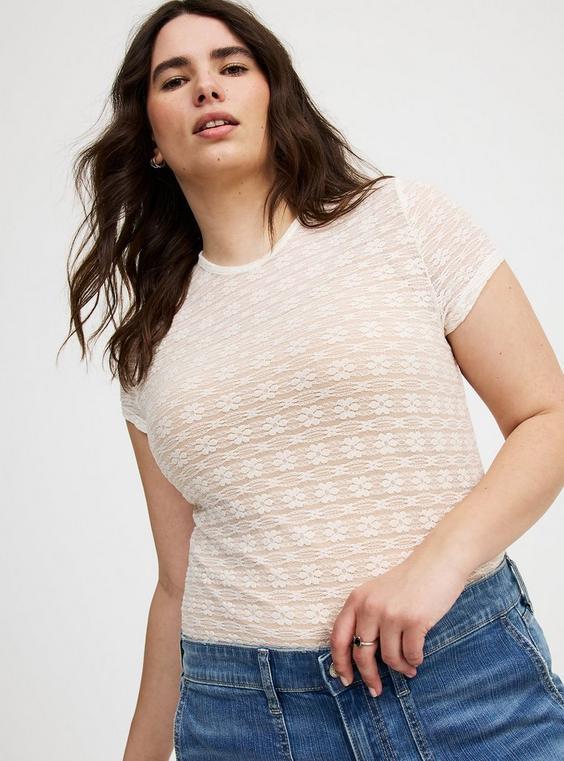 Sheer Fitted Crew Tee Product Image