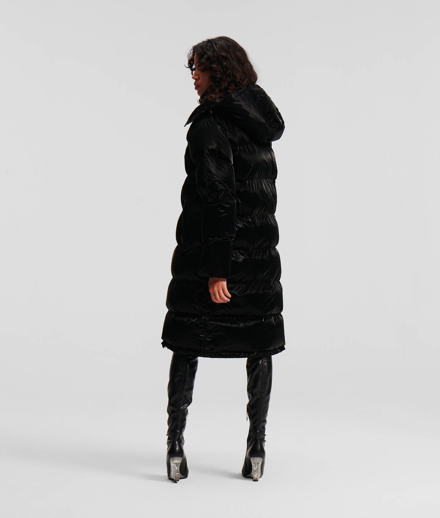 LONGLINE HOODED PUFFER COAT Product Image