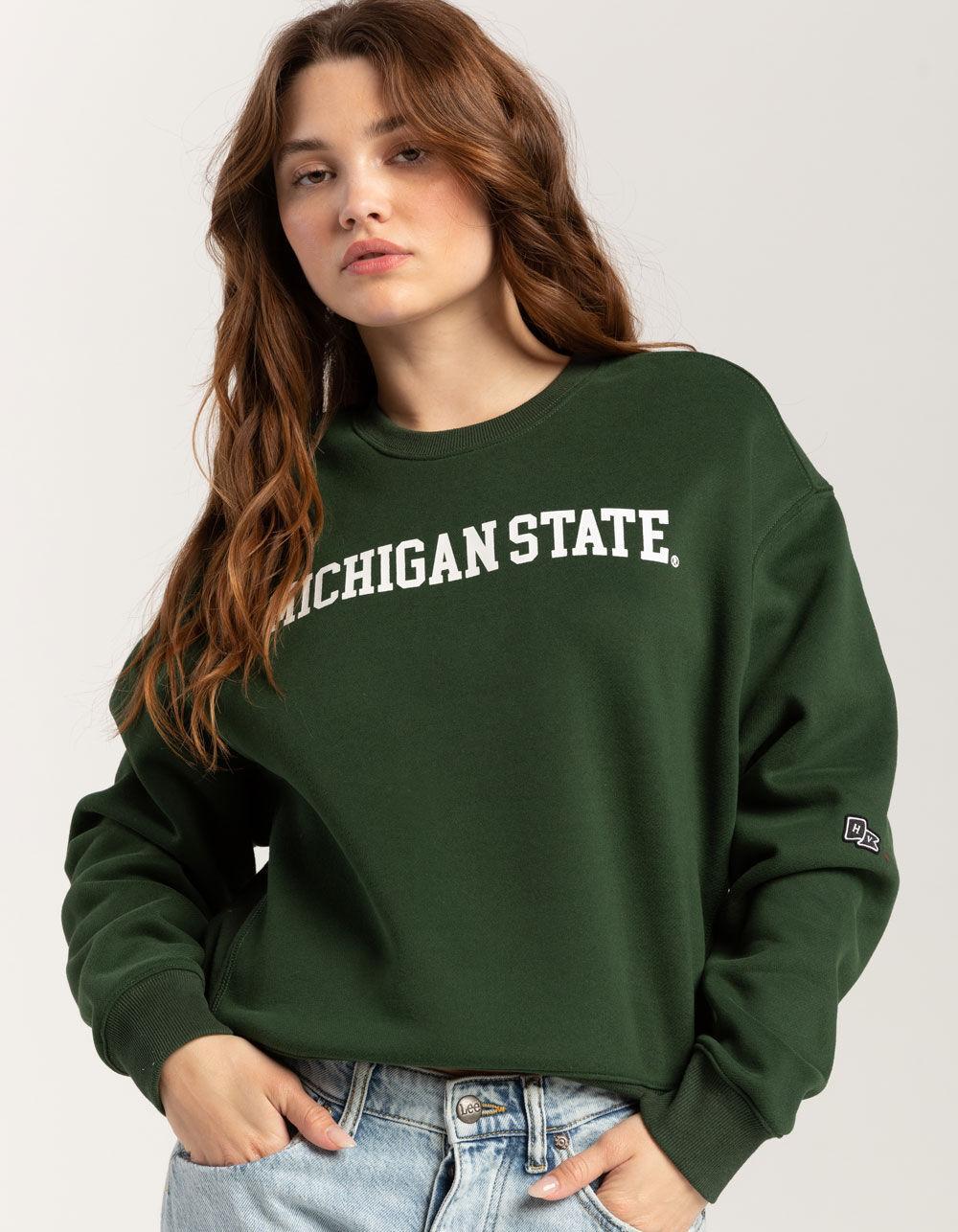 HYPE AND VICE Michigan State University Womens Crewneck Sweatshirt Product Image