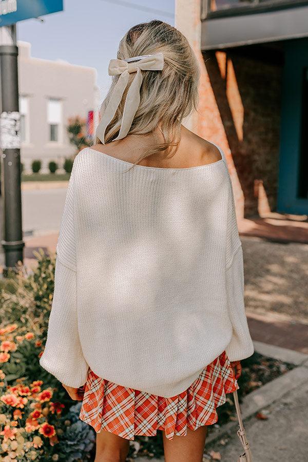 Sweet Match Knit Sweater In Cream Product Image