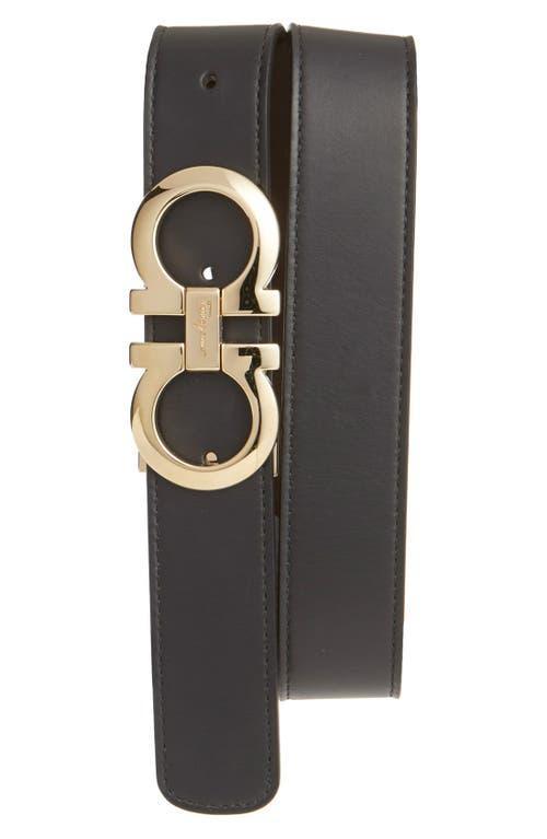 Mens Reversible Double-Gancini Leather Belt Product Image