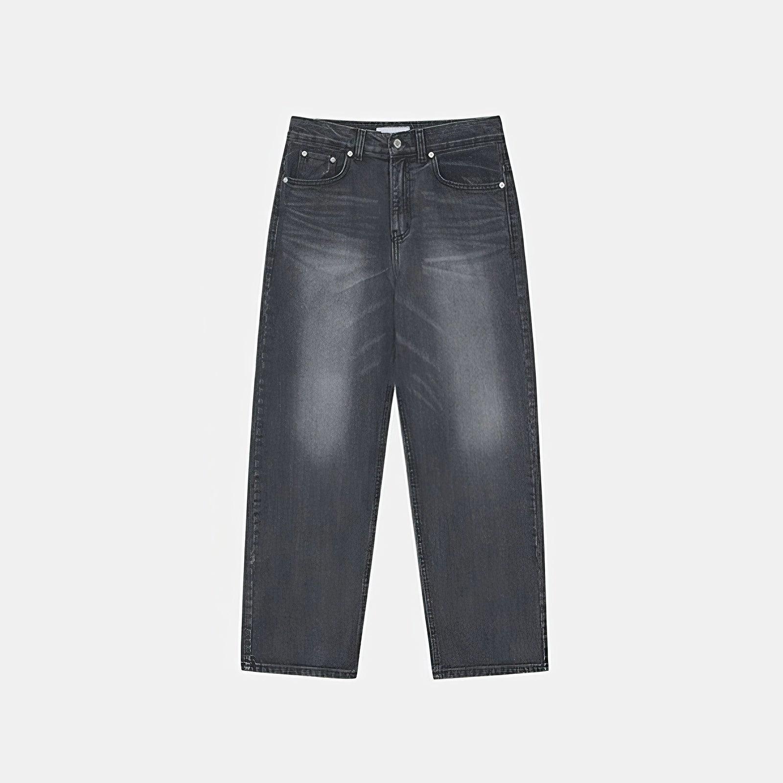 RT No. 11690 WASHED STRAIGHT DENIM JEANS Product Image