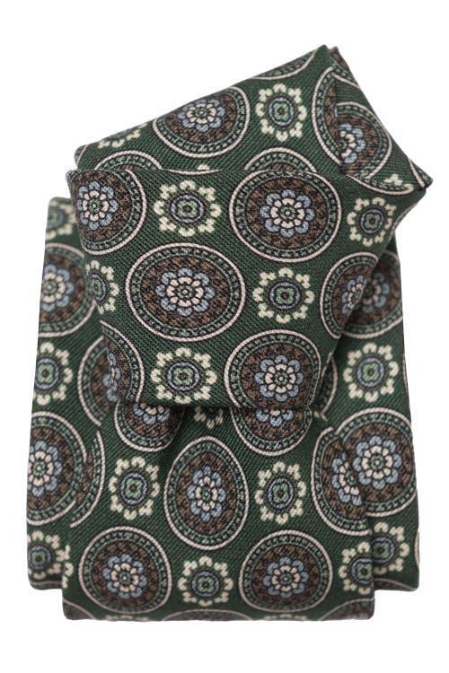 Elizabetta La Vigna - Extra Long Printed Silk Tie for Men in Navy at Nordstrom Product Image
