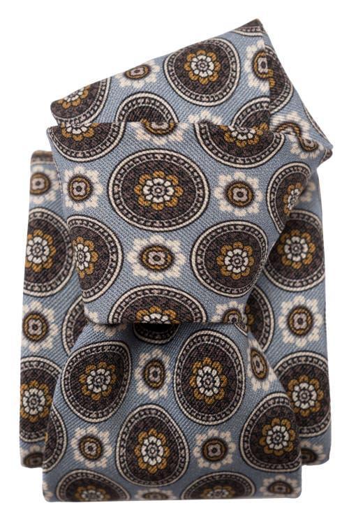 Elizabetta La Vigna - Extra Long Printed Silk Tie for Men in Navy at Nordstrom Product Image