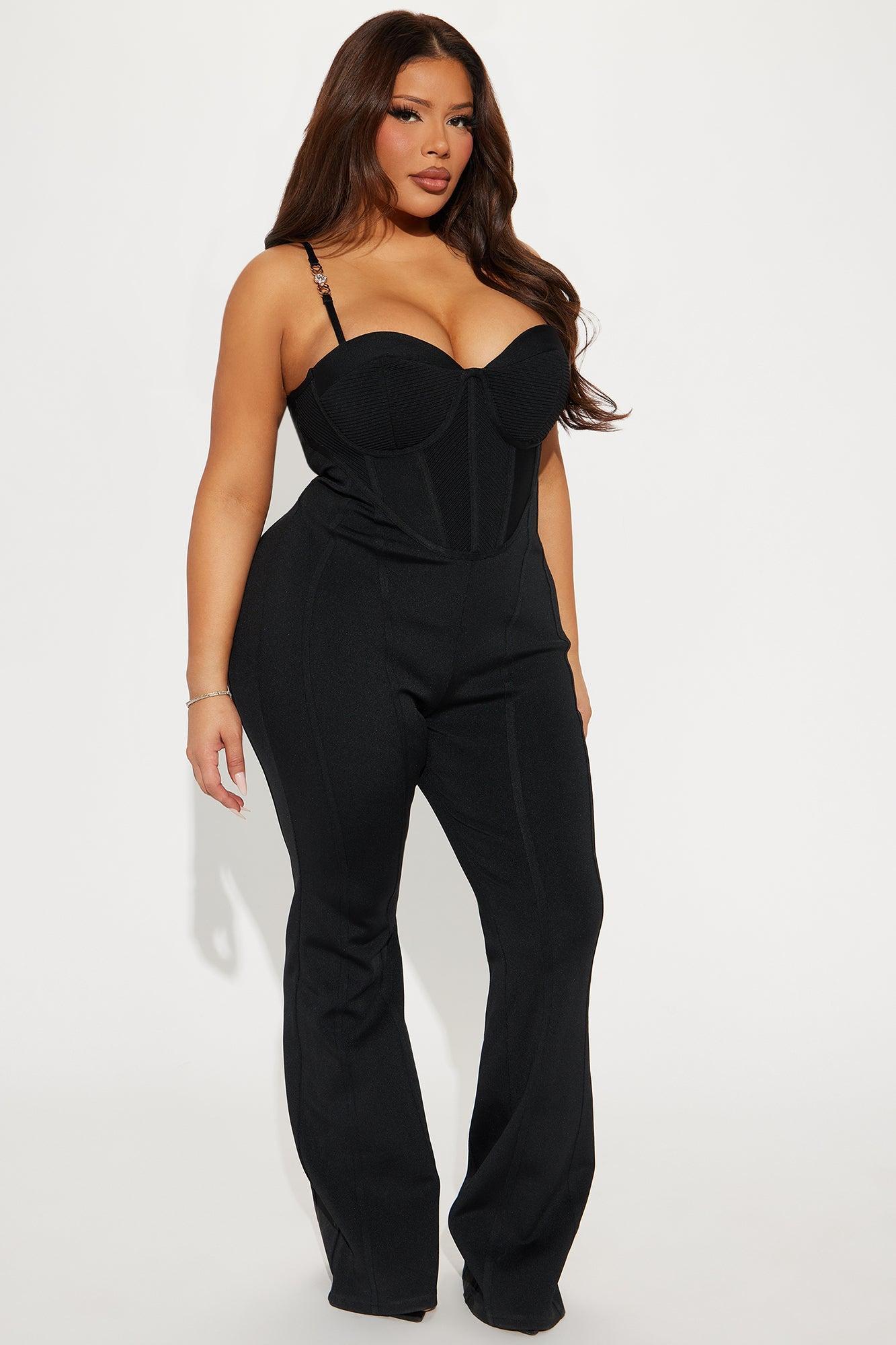 Victoria Bandage Jumpsuit - Black Product Image