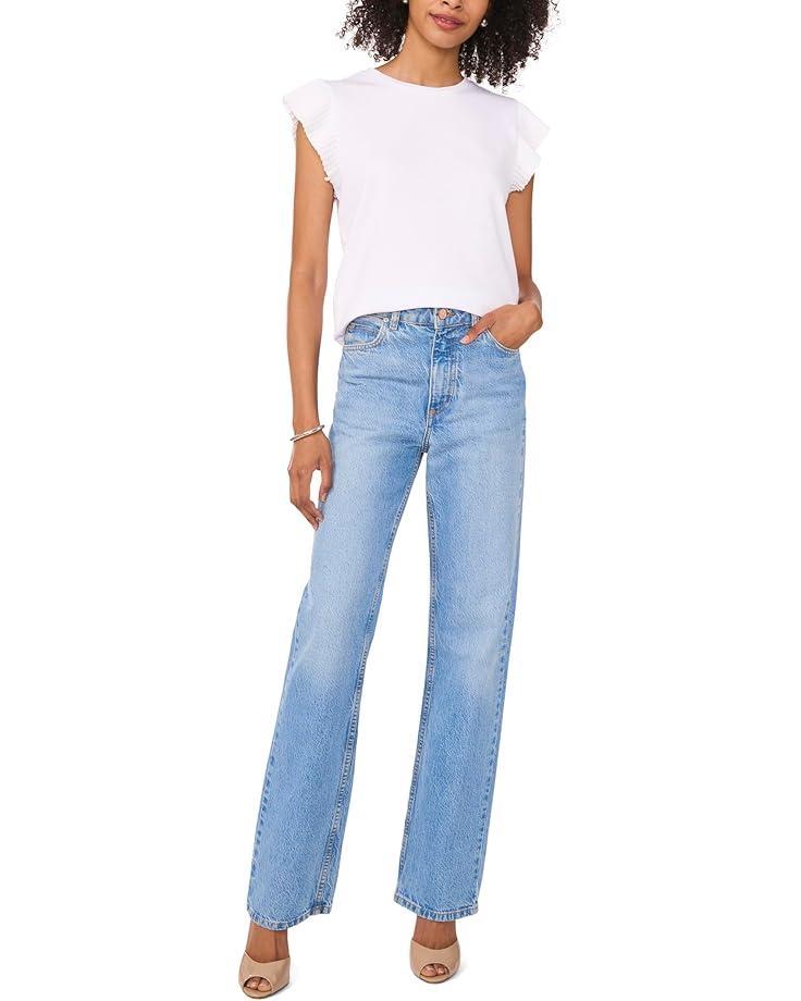V-Neck Ruffle Sleeve Blouse Product Image