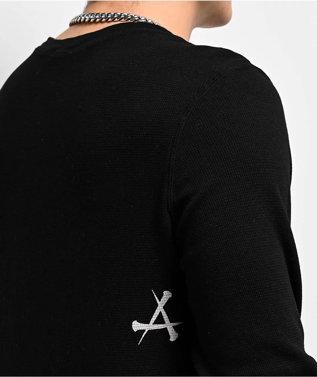 Affliction Ice Inferno Black Thermal Long Sleeve T-Shirt Product Image