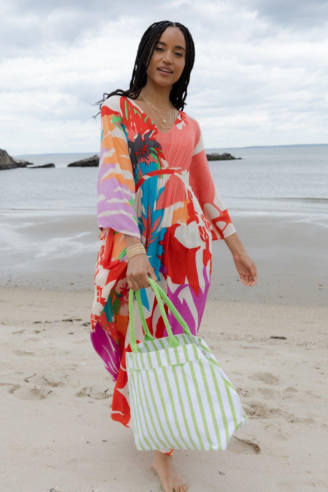 Multicolor Floral Kaftan Maxi Product Image