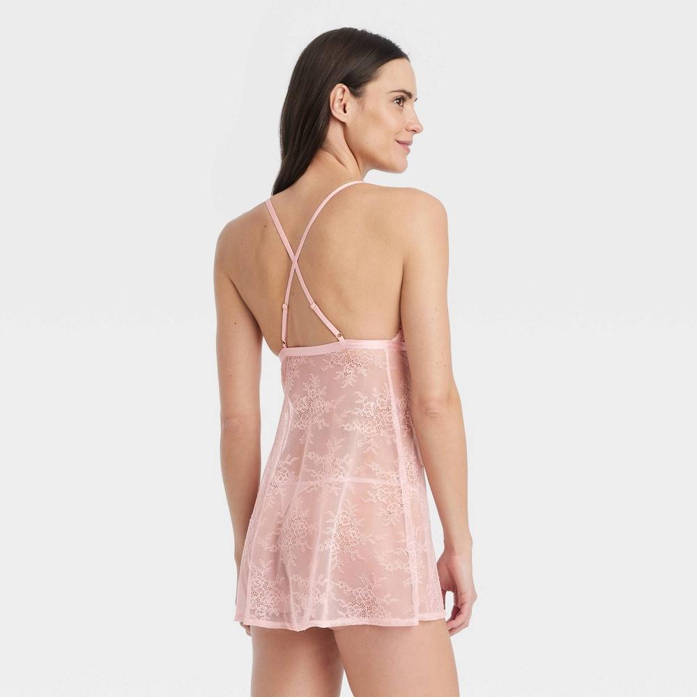 Women's Lace Triangle Lingerie Babydoll with Thong - Auden™ Product Image
