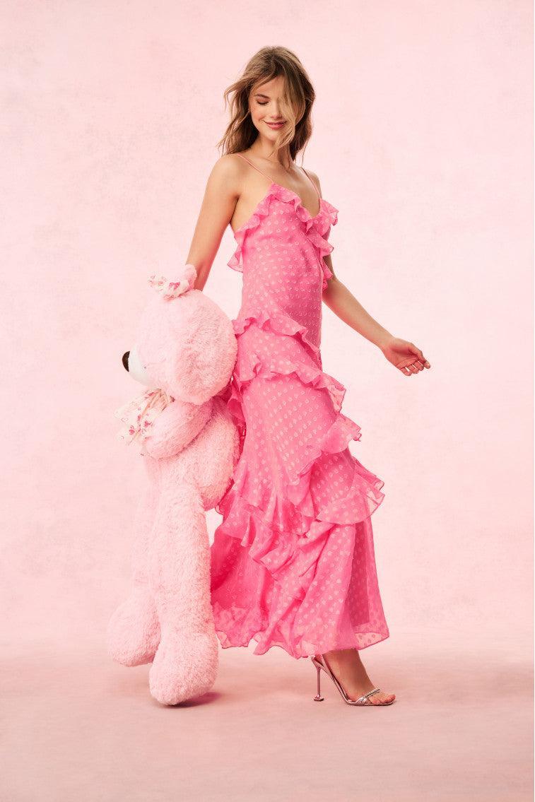 Rialto Heart Ruffle Maxi Dress Product Image