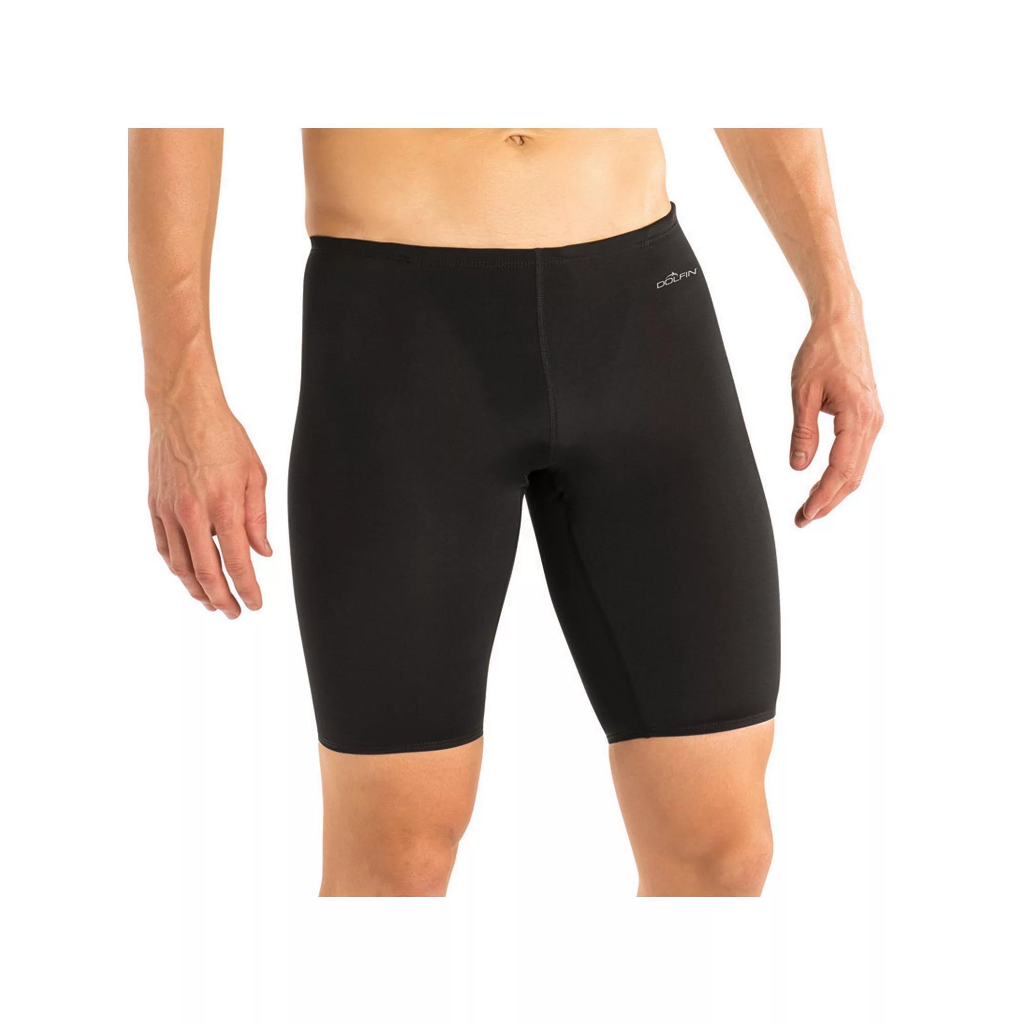 Men's Dolfin Solid Jammer Swimsuit, Size: 26, Black Product Image