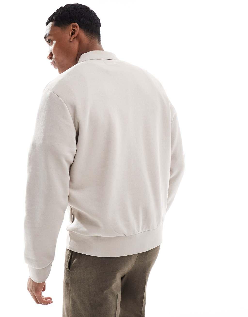 Jack & Jones polo sweat in beige Product Image
