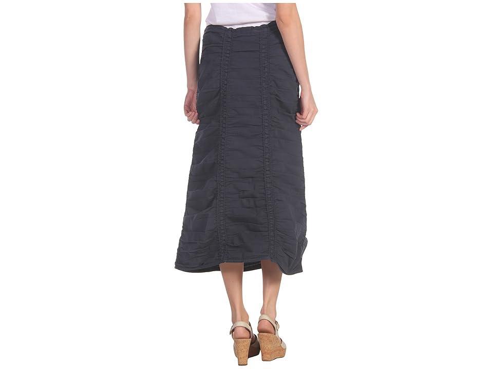 XCVI Stretch Poplin Double Shirred Panel Skirt (Anchor Navy) Women's Skirt Product Image