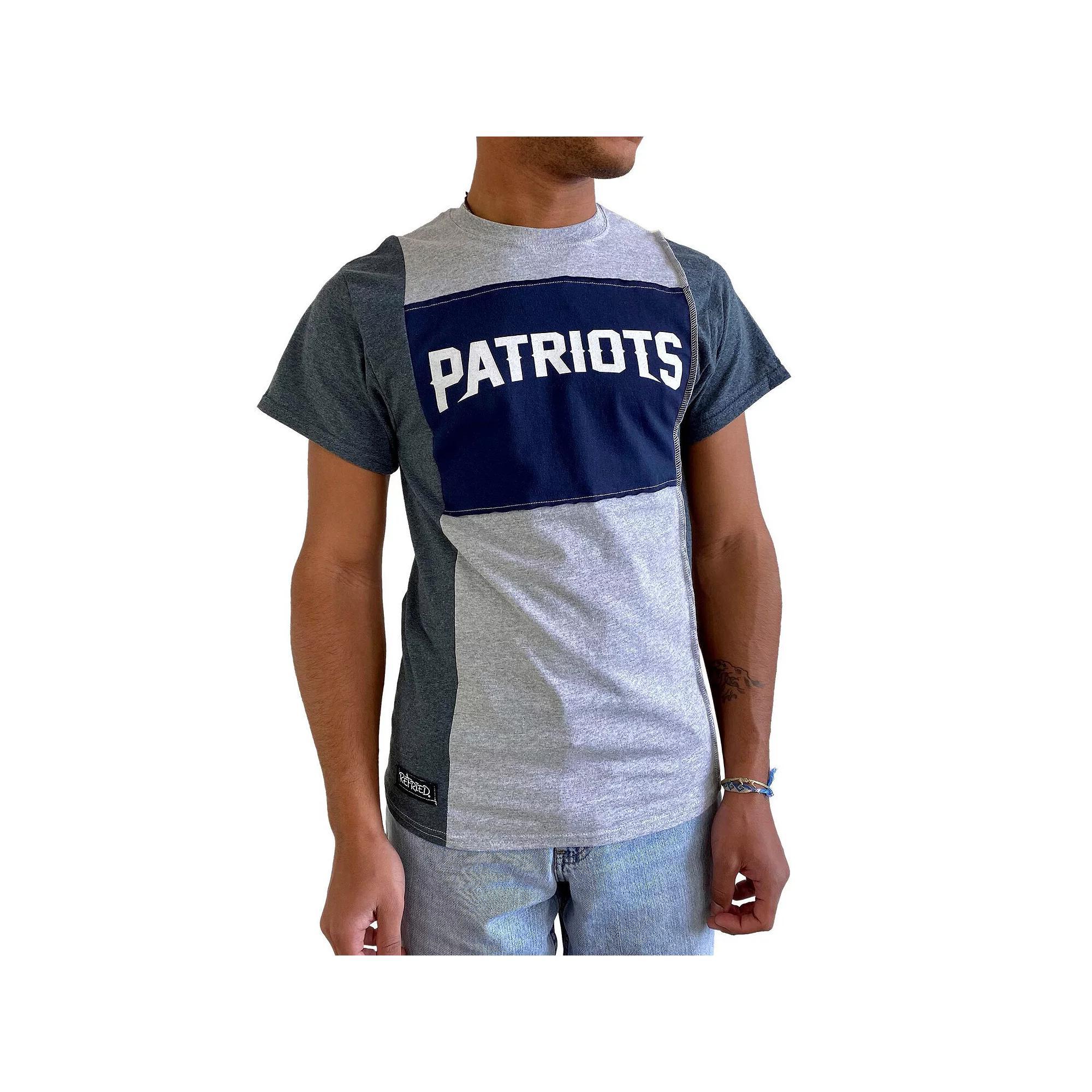 Men's Refried Apparel Heather Gray New England Patriots Sustainable Split T-Shirt, Size: Large, Grey Product Image