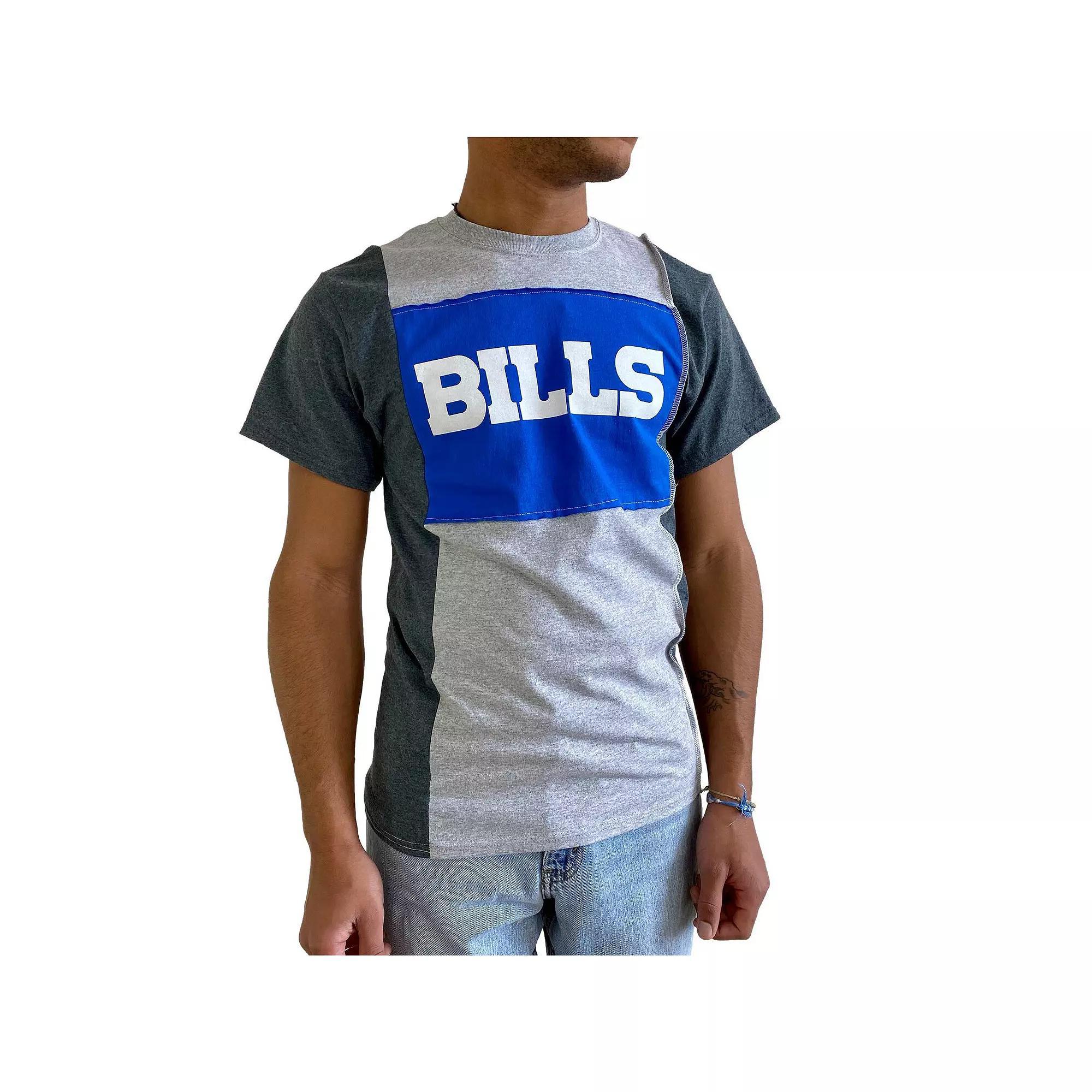Men's Refried Apparel Heathered Gray Buffalo Bills Split T-Shirt, Size: Large, Grey Product Image