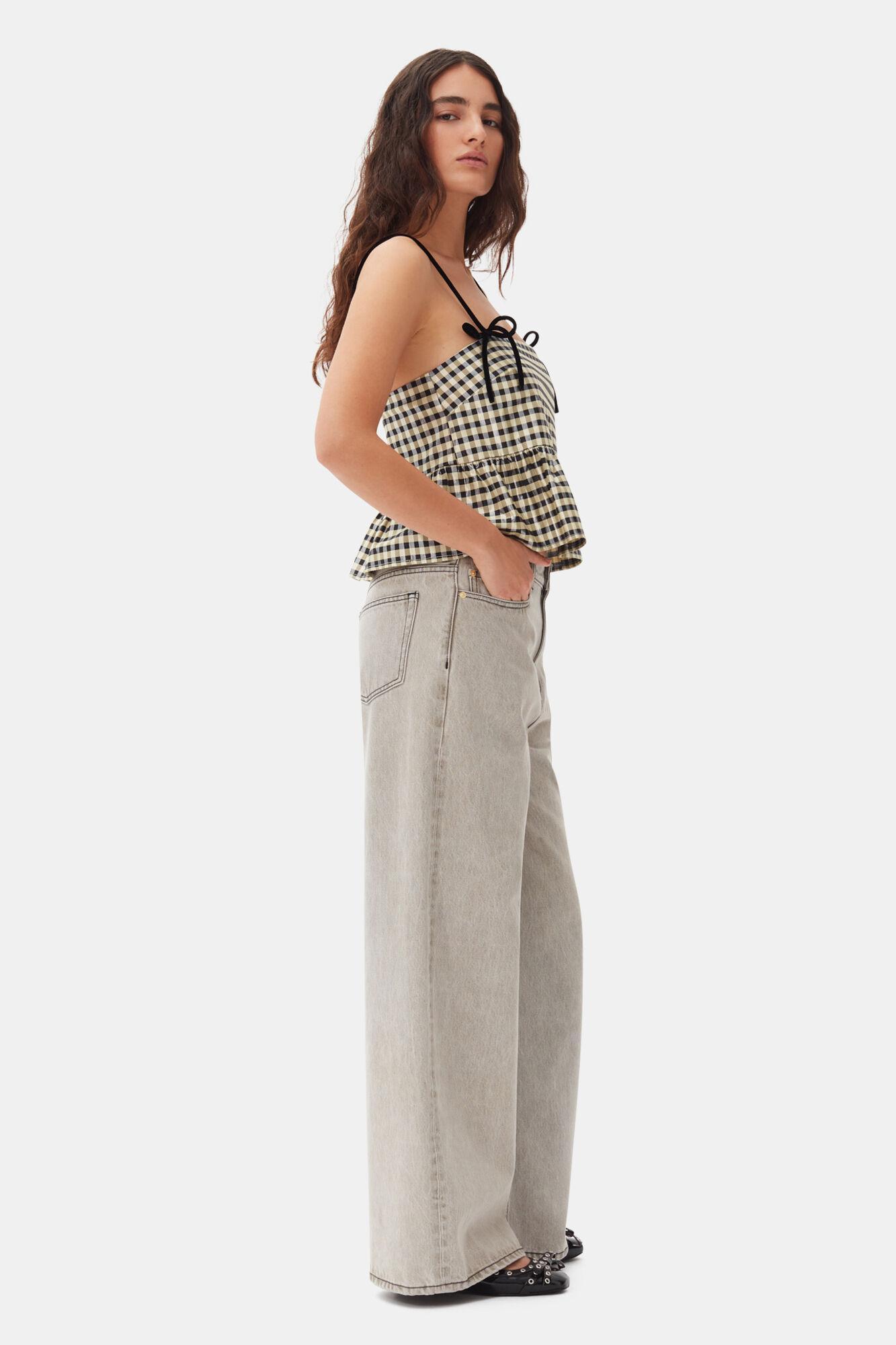 Shiny Check Jacquard Top Product Image