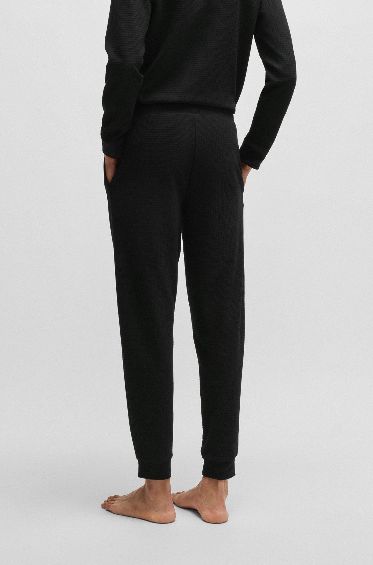 Cotton pajama bottoms with embroidered logo Product Image