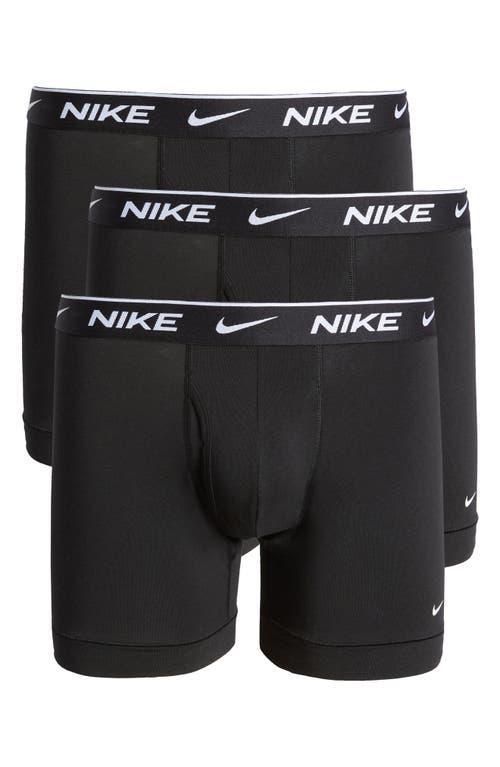 Men's Nike Dri-FIT Essential 3-pack Stretch Boxer Briefs, Size: Large, Black Orange Blue Product Image