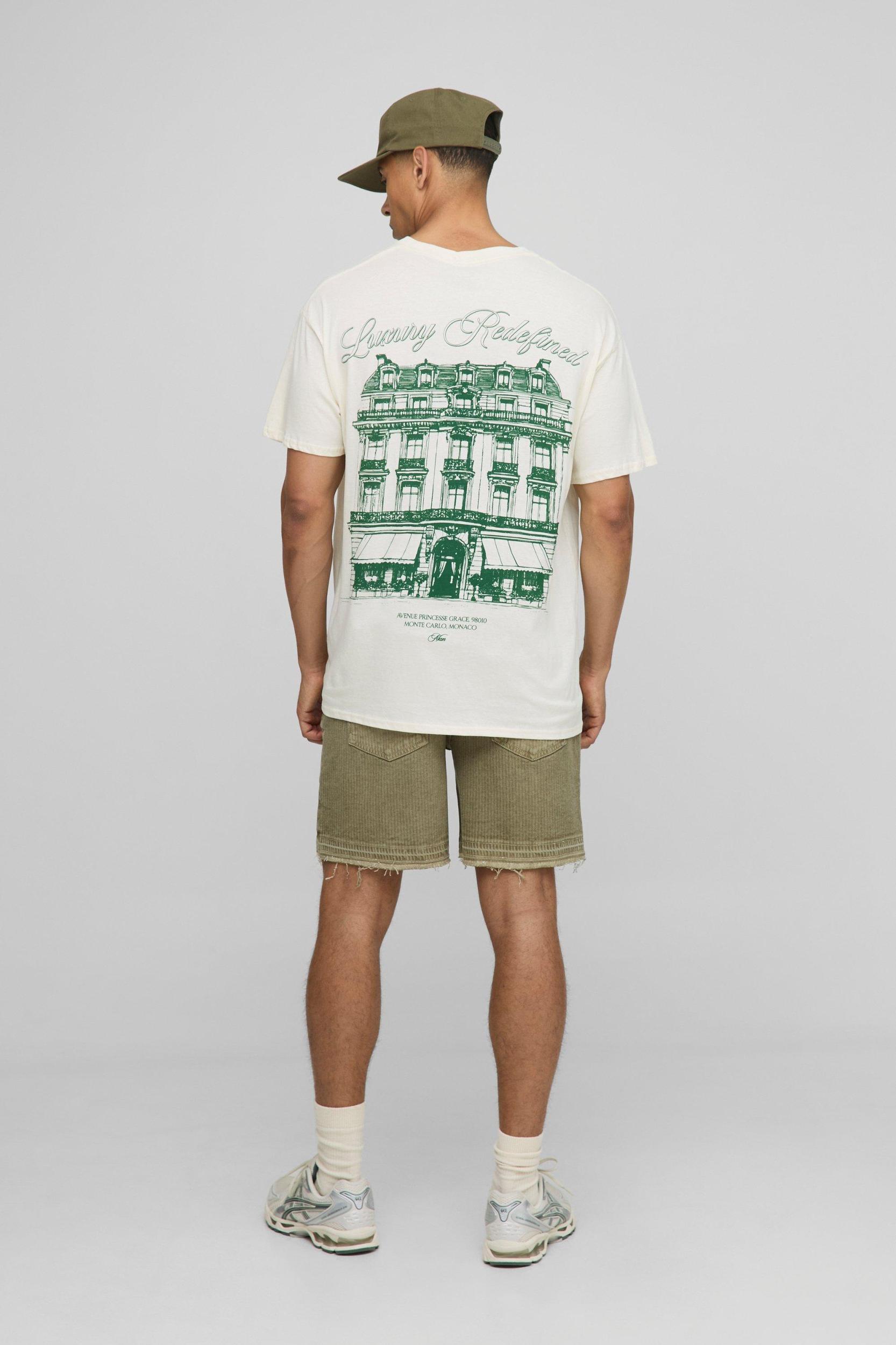 Relaxed Herringbone Twill Carpenter Shorts | boohooMAN USA Product Image