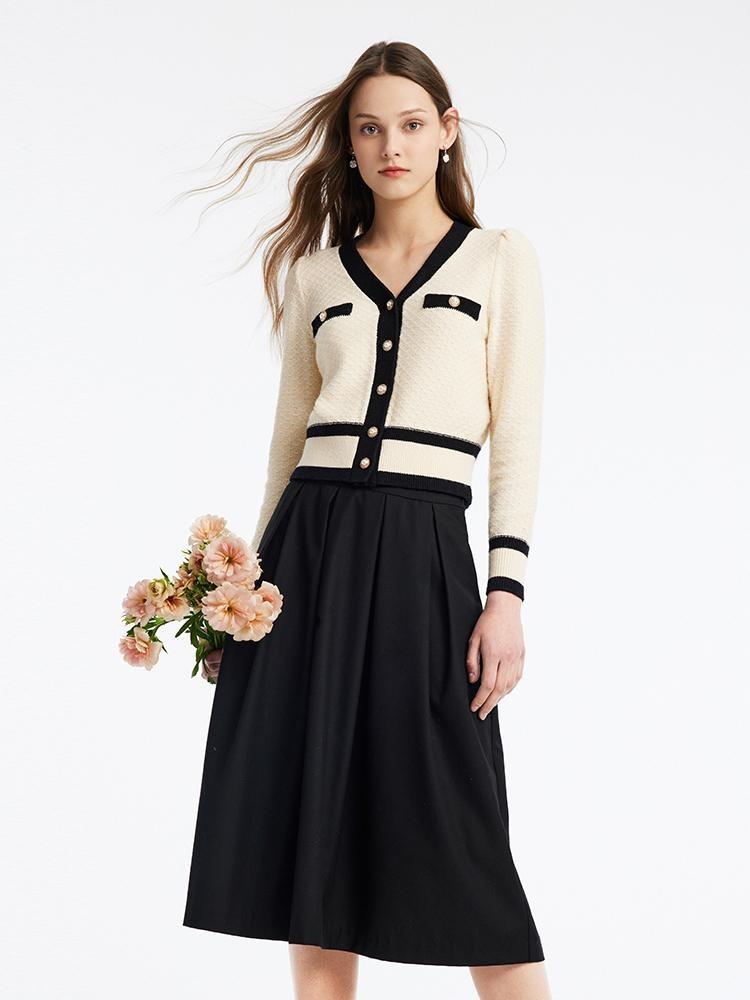 Classic Jacquard Cardigan And Skirt Two-Piece Set Product Image