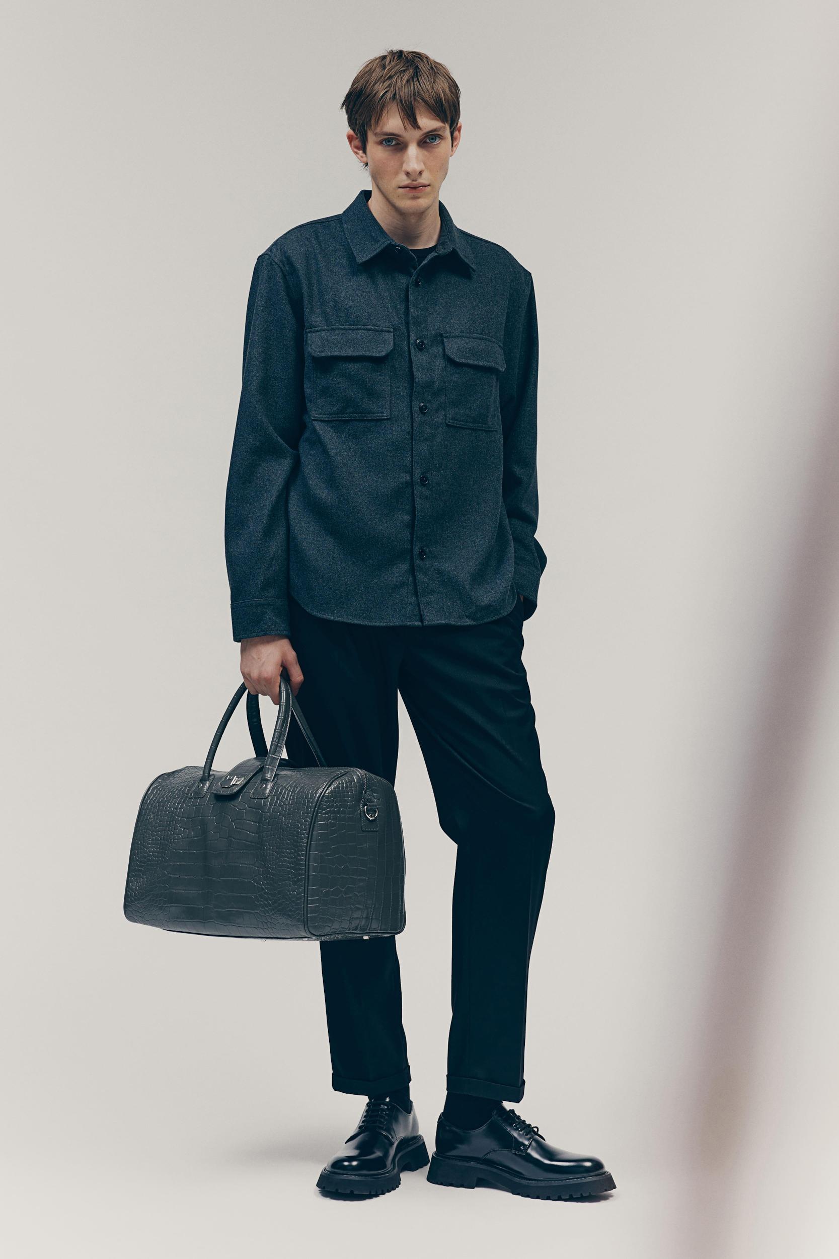 Regular Fit Felted Overshirt Product Image