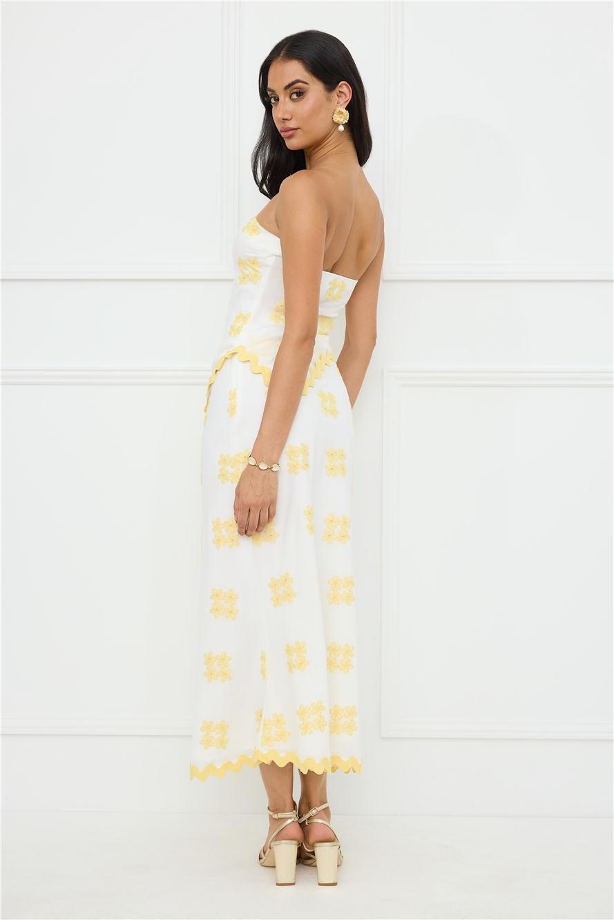 Desert Daze Maxi Skirt White Product Image