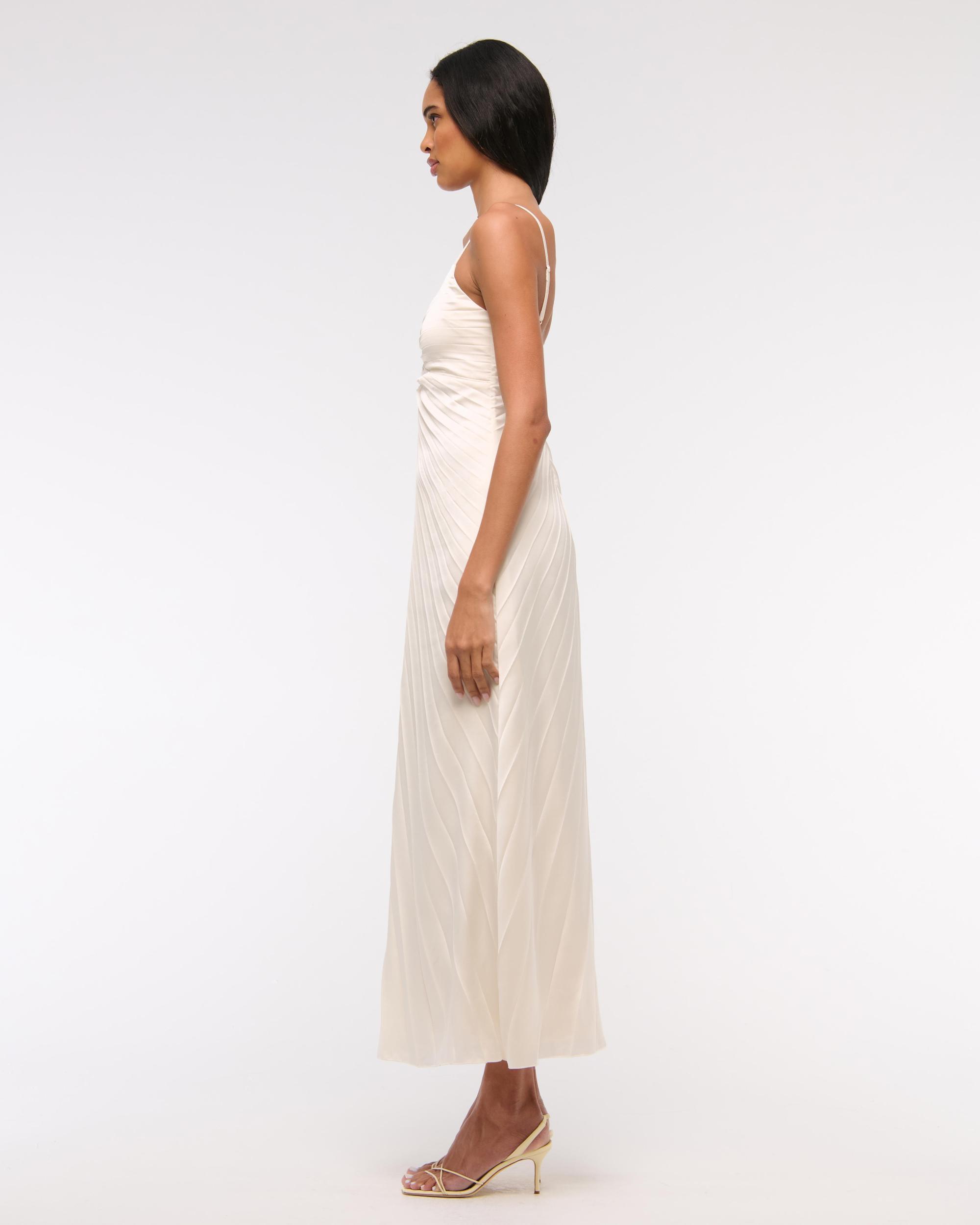 The A&F Giselle Sunburst Pleated Maxi Dress Product Image