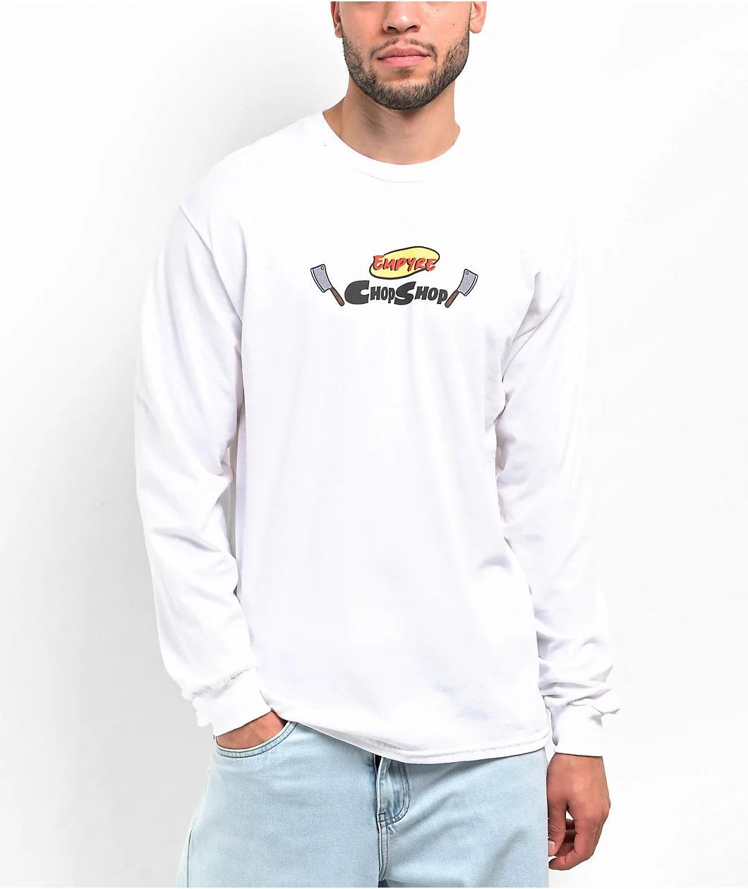 Empyre Chop Shop White Long Sleeve T-Shirt Product Image