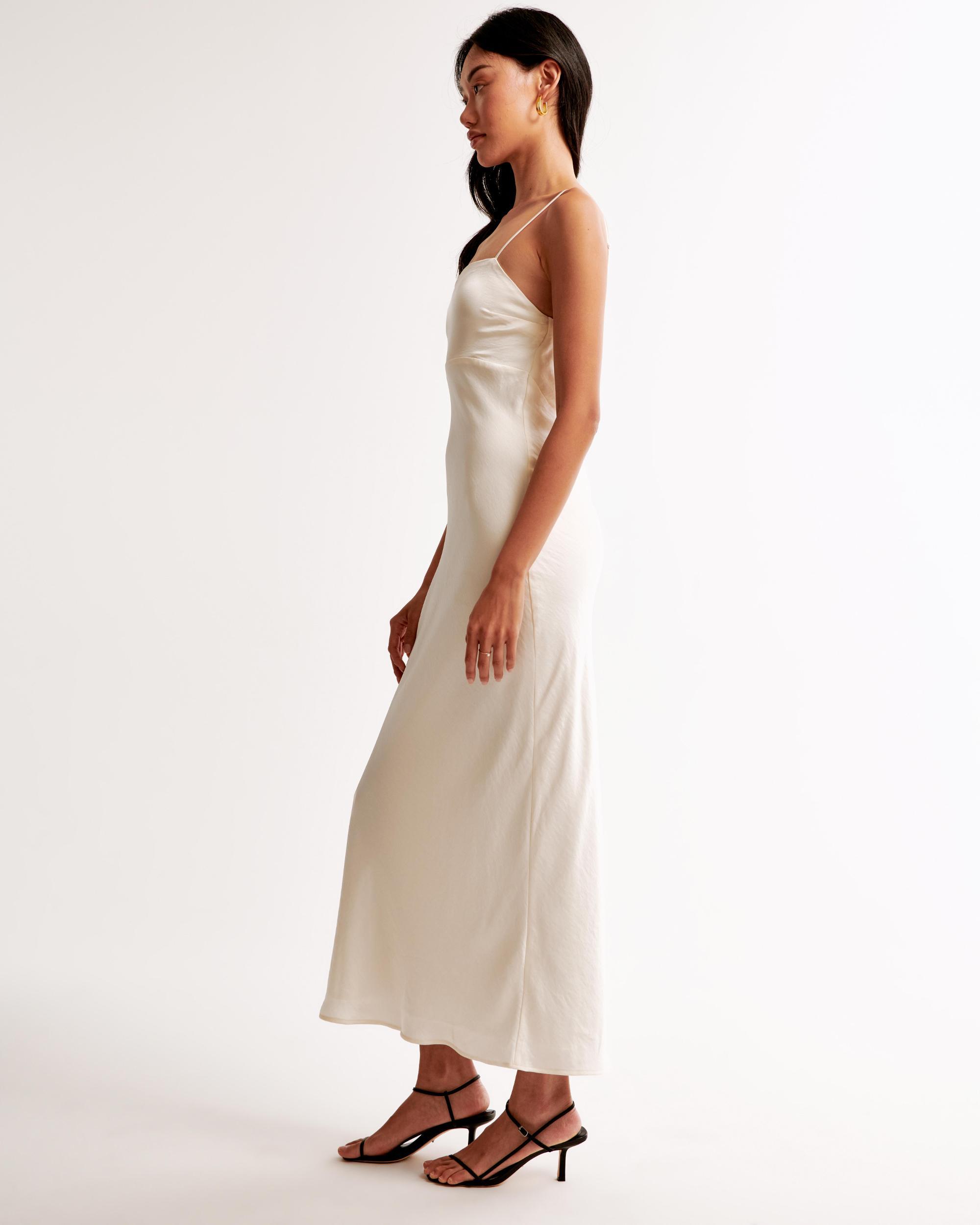The A&F Julia Slip Cowl Back-Bow Maxi Dress Product Image