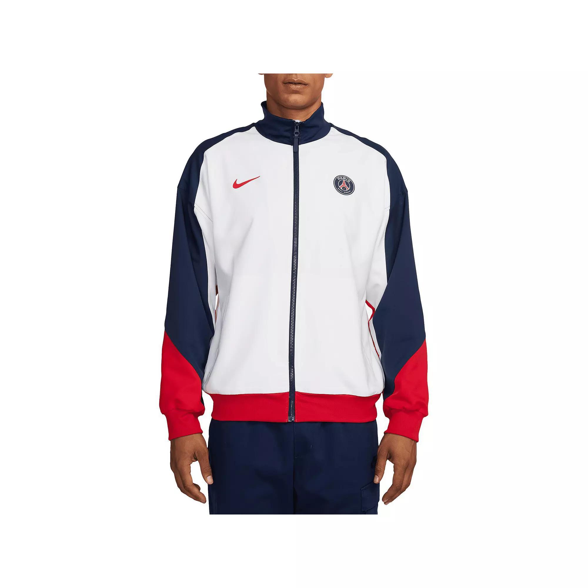 Men's Nike White Paris Saint-Germain 2024/25 Strike Anthem Full-Zip Jacket, Size: Small, Psg White Product Image