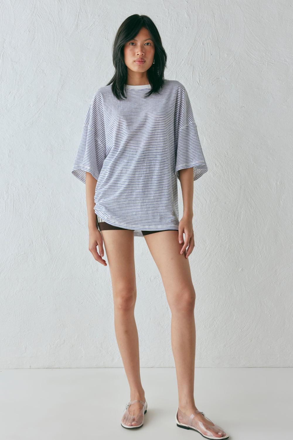 Willow Tee Navy Stripe Product Image