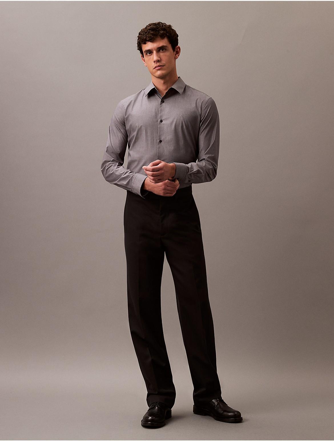 Calvin Klein Men's Pure Poplin Stretch Shirt - White - L Product Image