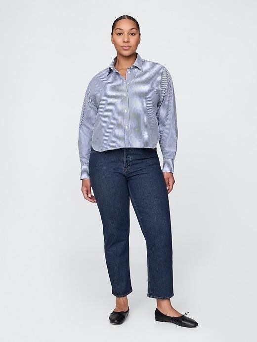 High Rise Cheeky Straight Jeans Product Image