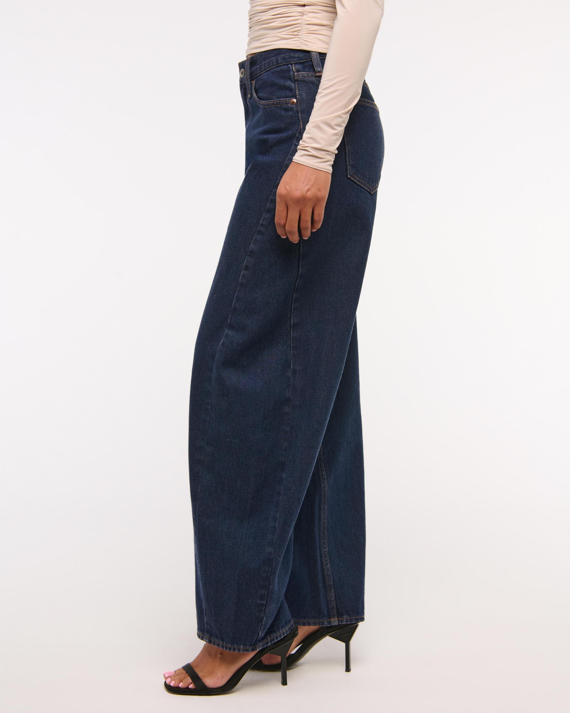 Mid Rise Barrel Jean Product Image